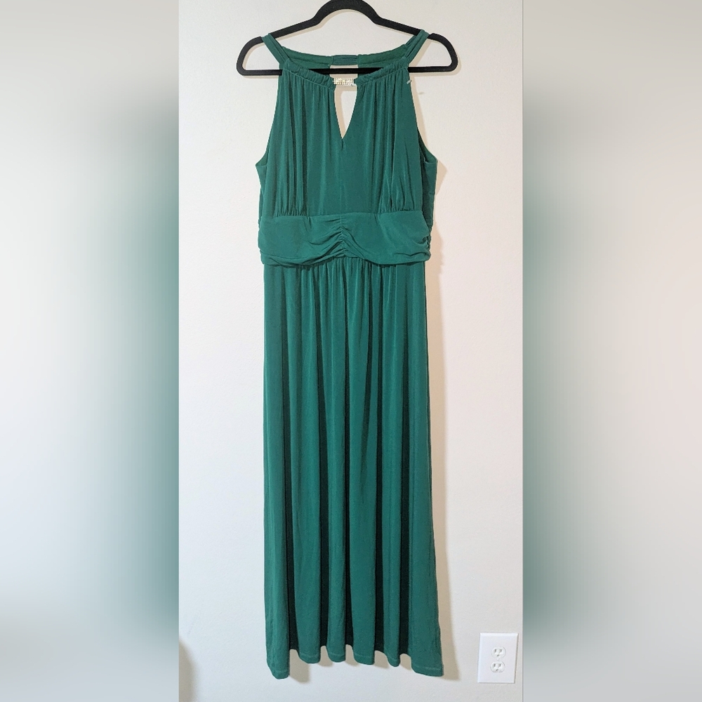14 Karina Green‎ Embellished Gem Collar Maxi Dress